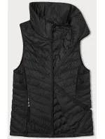 Tenká černá dámská prošívaná vesta se stojáčkem (16M9063-392) Tenká černá dámská prošívaná vesta se stojáčkem (16M9063-392)