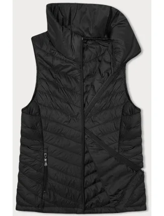 Tenká černá dámská prošívaná vesta se stojáčkem (16M9063-392) Tenká černá dámská prošívaná vesta se stojáčkem (16M9063-392)