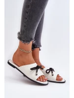 Dámské sandály z eko kůže Big Star NN274067 Bílé
