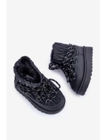 Dětské Zimní Boty S Hřejivým Kožíškem Černé Nastira