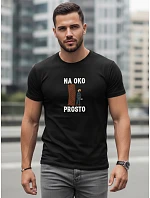 Pánské tričko OKO PROSTO s potiskem černé FashionStreet NX0107R Pánské tričko OKO PROSTO s potiskem černé FashionStreet NX0107R