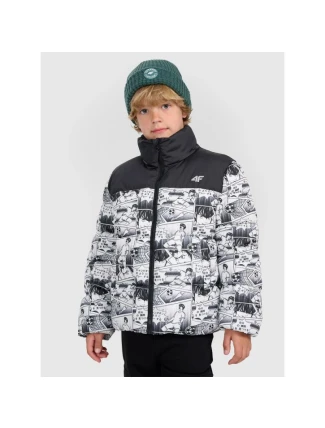 Chlapecká péřová bunda se syntetickou výplní 4F 4FJRAW25TDJAM0749-10A
