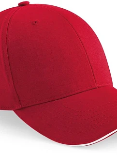 Beechfield B 20 6 panelová sandwich kšiltovka "Athleisure" 53.0020 classic red/white