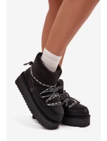 Dámské sněhule na platformě D.Franklin – černé
