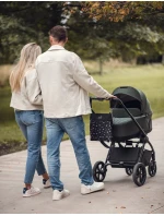 Dámská crossbody kabelka na kočárek Vuch Amma Flowers Black Dámská crossbody kabelka na kočárek Vuch Amma Flowers Black