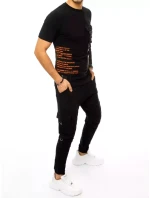 FashionStreet černá pánská tepláková souprava AX0366