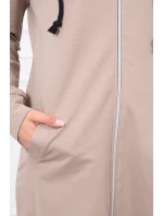 Mikina s kapucí tmavě béžová