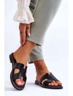 Zazoo 40326 Dámské Žabky S Ozdobnými Výstřihy Černé