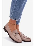 Dámské kožené mokasyny Vinceza 18132 Béžové