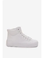 Dámské zateplené tenisky na platformě Big Star – bílé