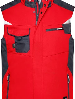 Daiber JN 825 Pracovní zimní softshellová vesta - Strong 02.0825 red/black
