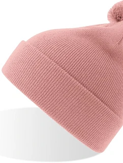 Atlantis Headwear Kid Wind-S Pompom Dětská pletená čepice s bambulí 33.0313 pink