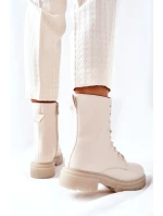 Kotníkové Ploché Workery Boty Béžové Rozelle Kotníkové Ploché Workery Boty Béžové Rozelle