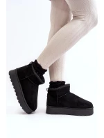 Dámské sněhule na platformě s kožešinovou podšívkou, černá Xamella Dámské sněhule na platformě s kožešinovou podšívkou, černá Xamella