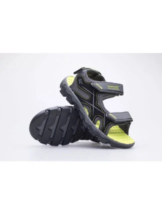 Dětské sandály Kota Drift Jnr RKF613-824 Šedá se zelenou - Regatta Dětské sandály Kota Drift Jnr RKF613-824 Šedá se zelenou - Regatta