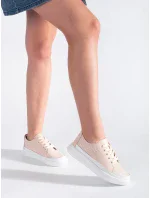 Pohodlné dámské tenisky růžové platforma Pohodlné dámské tenisky růžové platforma