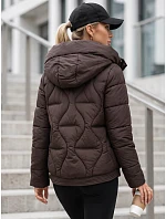 Dámská zimní prošívaná bunda s kapucí, hnědá, FashionStreet TY5940