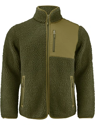 James Harvest Kingsley Fleece Men Pánská fleecová bunda Sherpa "Two-Tone" 62.1500 moss green