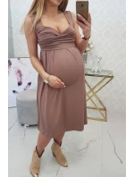 Šaty se širokými ramínky cappuccino Šaty se širokými ramínky cappuccino