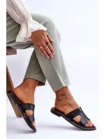 Zazoo 40326 Dámské Žabky S Ozdobnými Výstřihy Černé