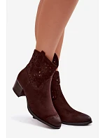 Dámské otevřené kotníkové boty Vinceza 58452 Čokoládové