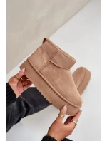 Dámské sněhule na platformě Ninala – tmavě béžové