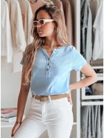 Dámská žebrovaná halenka KISS LOOK modrá FashionStreet RY2835