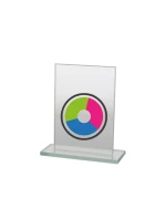 Skleněná trofej s barevným potiskem LuxorJet