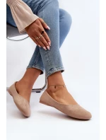Dámské semišové baletky béžové Lasota