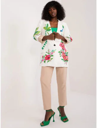 Dámské sako DHJ MA 18525 15.43 Ecru  mix vzor - FPrice