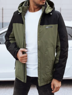 Pánská zimní bunda s odepínací kapucí zelená FashionStreet TX4913