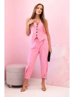 Set vesta + kalhoty světle růžová Set vesta + kalhoty světle růžová