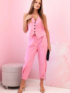 Set vesta + kalhoty světle růžová