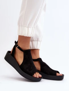 Zazoo 2914 Dámské sandály z semiše Černé