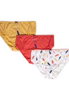 Dámské kalhotky BIKINI L-122BIB-38 3-pack žluto-oranž - Lama