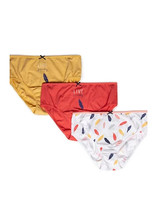 Dámské kalhotky BIKINI L-122BIB-38 3-pack žluto-oranž - Lama Dámské kalhotky BIKINI L-122BIB-38 3-pack žluto-oranž - Lama