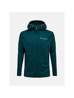 Pánská mikina PEAK PERFORMANCE M Trail Polartec Power Grid Zip Hood, zelená barva