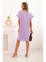 Šaty s kapsami světle fialová