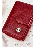 Lakovaný dámský peněženka s razbou Červený Rivonna