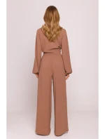 M861 Krátký top s vázáním - čokoládový M861 Krátký top s vázáním - čokoládový