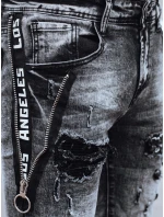 Pánské černé džínové kalhoty FashionStreet UX4322 Pánské černé džínové kalhoty FashionStreet UX4322