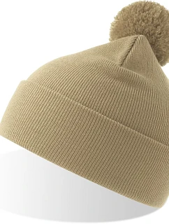 Atlantis Headwear Wind-S Pompom Pletená čepice s bambulí 33.0294 beige