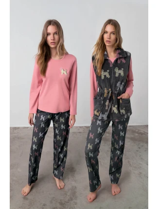Vamp - Dámský pyžamový set s vestou 17927 - Vamp Vamp - Dámský pyžamový set s vestou 17927 - Vamp