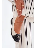 Kožené Baleríny S Dekorací D&A MK51-059 Béžové Kožené Baleríny S Dekorací D&A MK51-059 Béžové