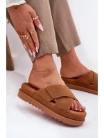 Dámské Pantofle Na Platformě S Propletenými Pásky Camel Rinasara