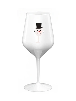 SNĚHULÁČEK - bílá nerozbitná sklenice na víno 470 ml SNĚHULÁČEK - bílá nerozbitná sklenice na víno 470 ml
