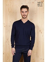 NEOBLU Sullivan Men Pánský svetr s výstřihem do V 24.3987 night blue NEOBLU Sullivan Men Pánský svetr s výstřihem do V 24.3987 night blue