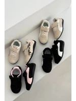 Dětské sportovní boty s přezkou Černo růžové Perrin