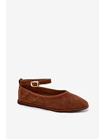 Baleríny z přírodního semiše Big Star TT274211 Camel