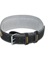 KULTURISTICKÝ OPASEK NA CVIČENÍ Z KŮŽE 4" ZLATÝ - RDX S